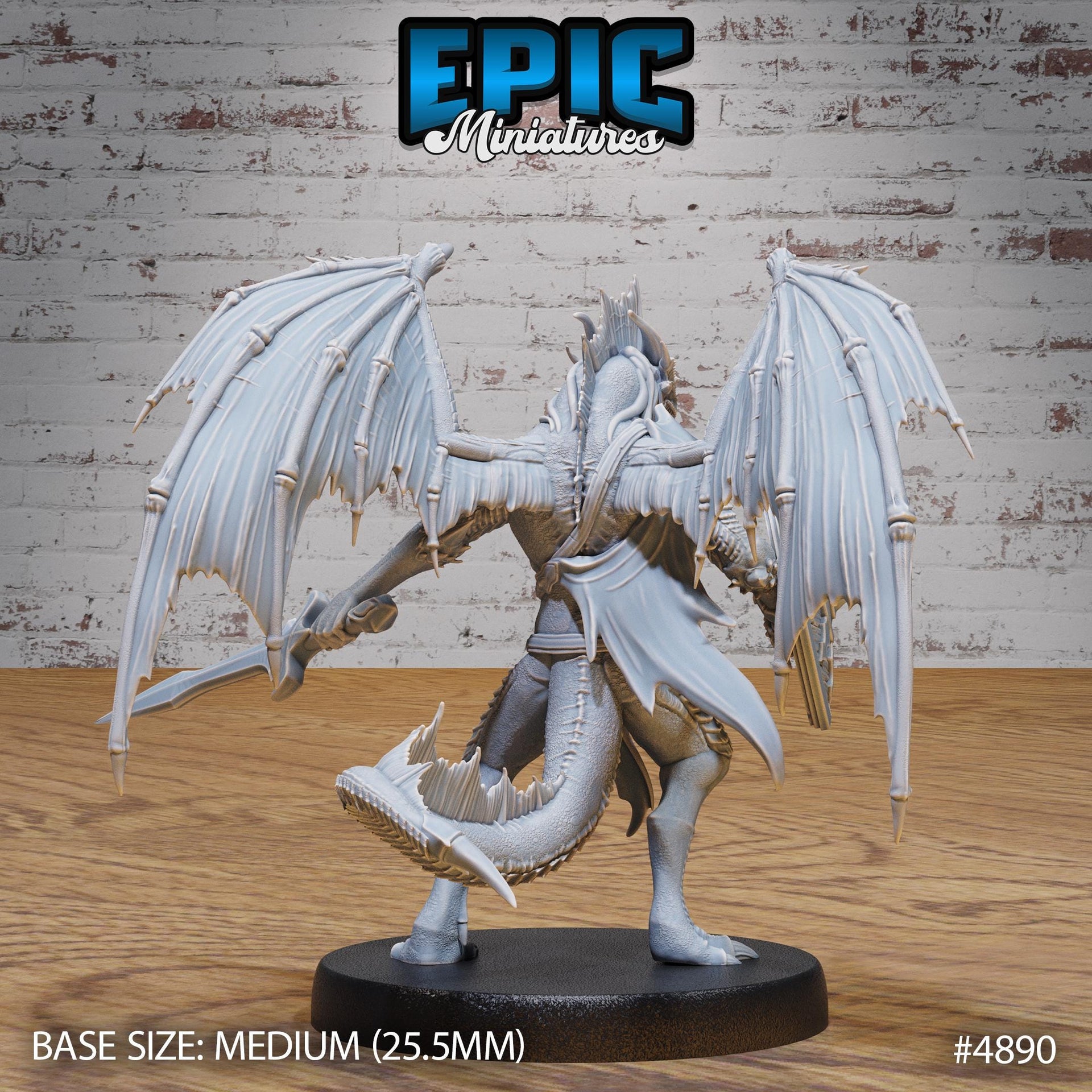 Draconic Demon Bronze - Epic Miniatures | 28mm and 32mm | Wargaming | DnD | Tabletop Roleplaying