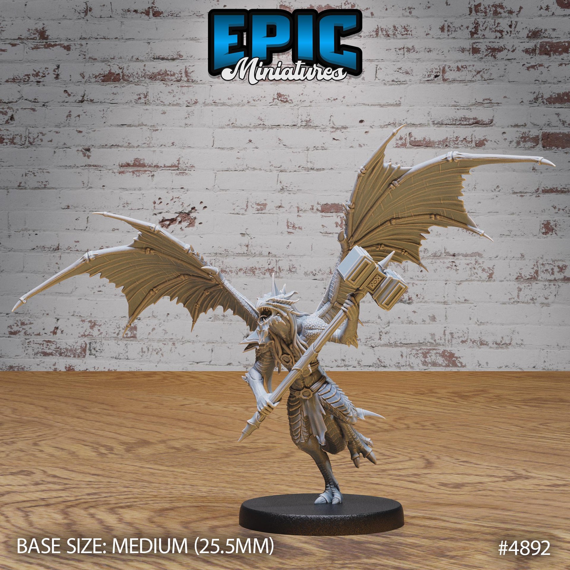 Draconic Demon Bronze - Epic Miniatures | 28mm and 32mm | Wargaming | DnD | Tabletop Roleplaying