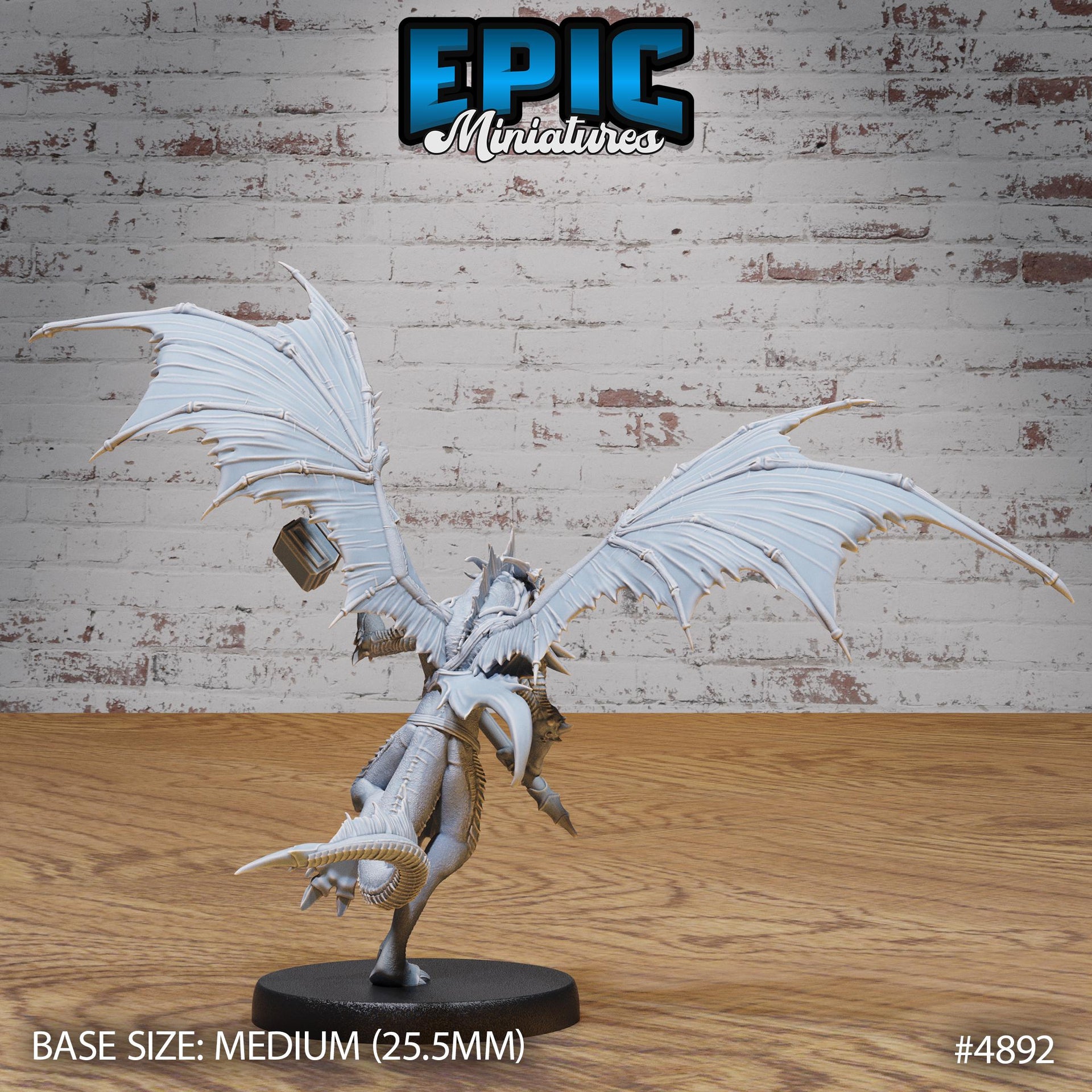 Draconic Demon Bronze - Epic Miniatures | 28mm and 32mm | Wargaming | DnD | Tabletop Roleplaying