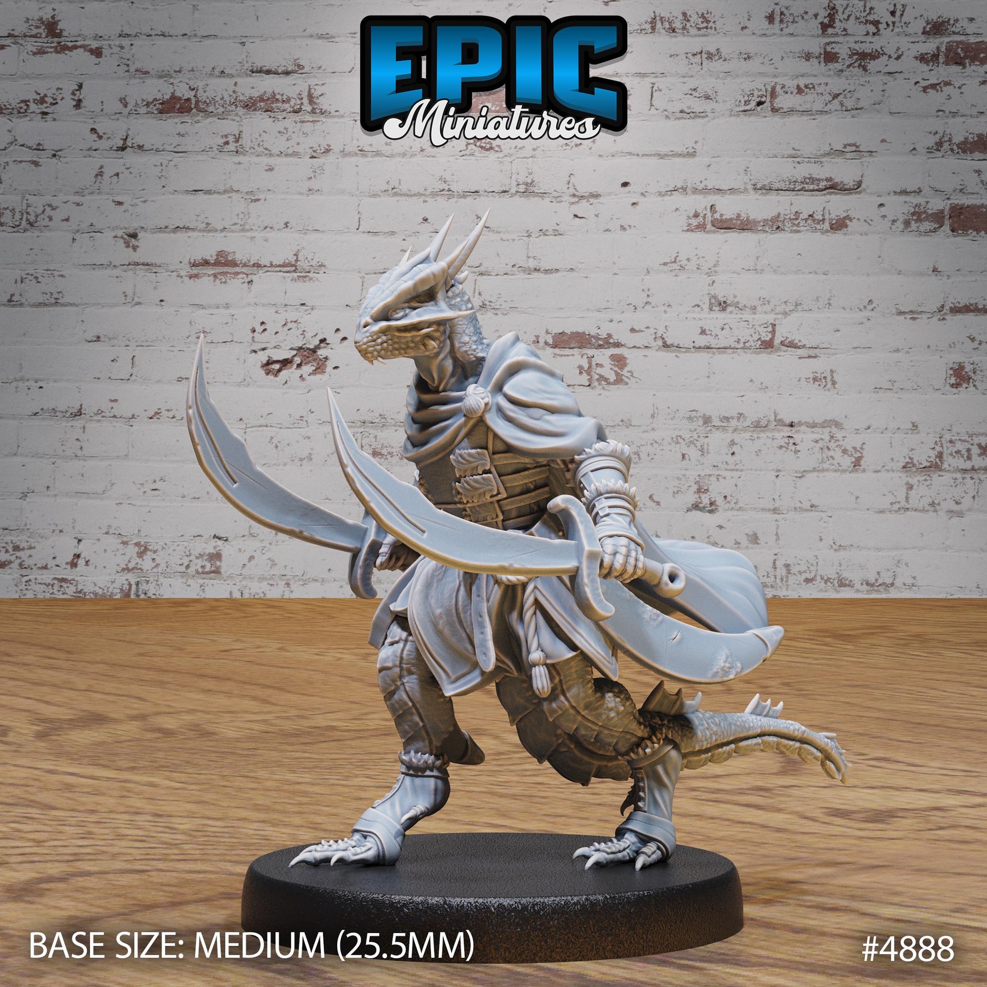 Half-Dragon Adventurer - Epic Miniatures | 28mm and 32mm | Wargaming | DnD | Tabletop Roleplaying