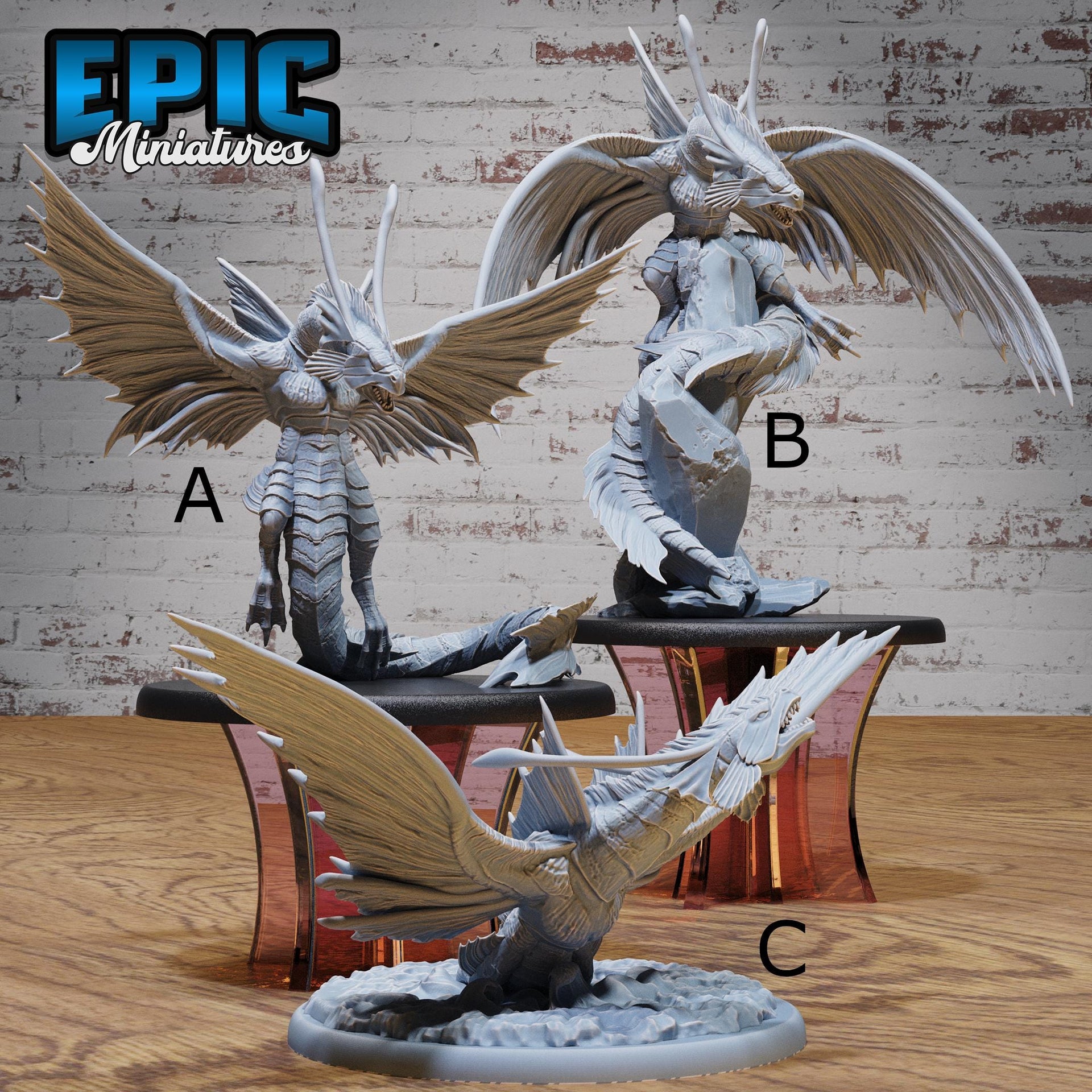 Ocean Wyvern - Epic Miniatures | 28mm and 32mm | Wargaming | DnD | Tabletop Roleplaying