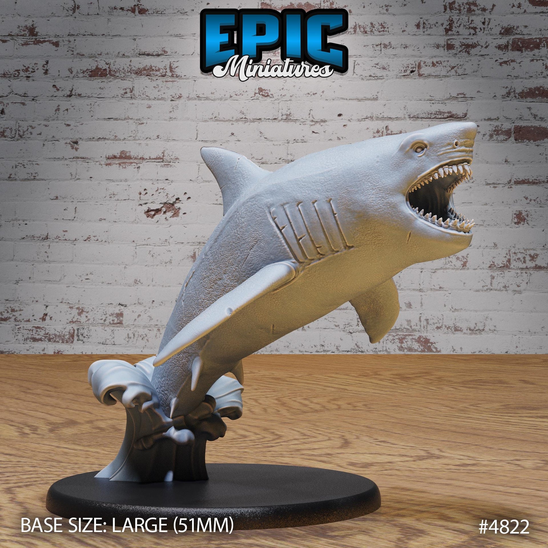 Great White Shark - Epic Miniatures | 28mm and 32mm | Wargaming | DnD | Tabletop Roleplaying