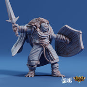 Kestudo Fighter, Turtlefolk knight - Sordane Publishing | 28mm and 32mm | Wargaming | DnD | Tabletop Roleplaying