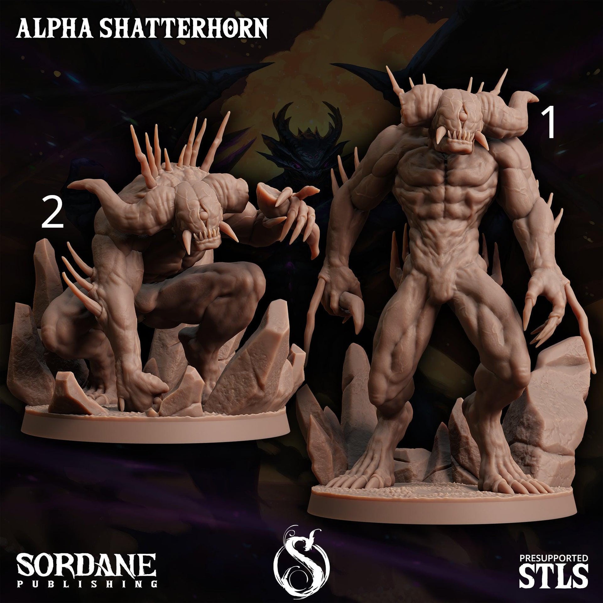 Alpha Shatterhorn, Void Demon - Sordane Publishing | 28mm and 32mm | Wargaming | DnD | Tabletop Roleplaying