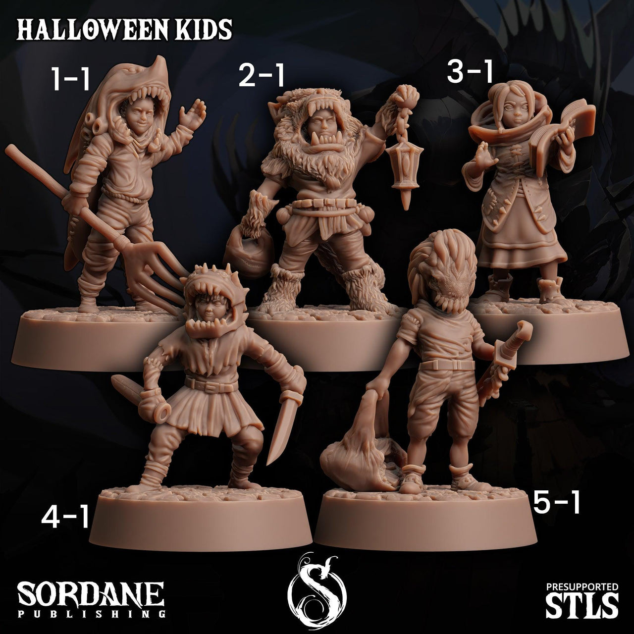 Haloween Kids | Sordane Publishing | 28mm and 32mm | Wargaming | DnD | Tabletop Roleplaying