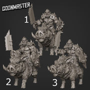 Orc Boar Rider- Goonmaster | 28mm and 32mm | Wargaming | DnD | Tabletop Roleplaying