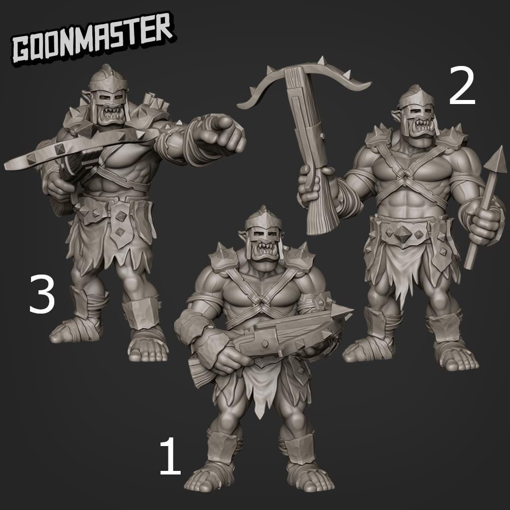 Orc Crossbowmen - Goonmaster | 28mm and 32mm | Wargaming | DnD | Tabletop Roleplaying