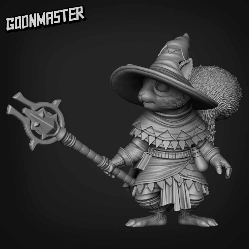 Squirrel Wizard - Goonmaster | 28mm and 32mm | Wargaming | DnD | Tabletop Roleplaying