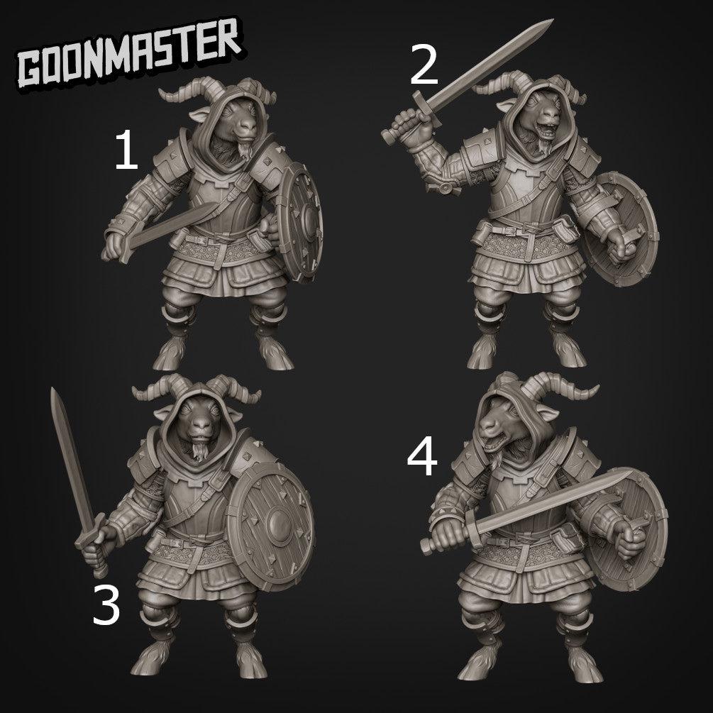 Black Goat Marauder Sword and Shield - Goonmaster | 28mm and 32mm | Wargaming | DnD | Tabletop Roleplaying