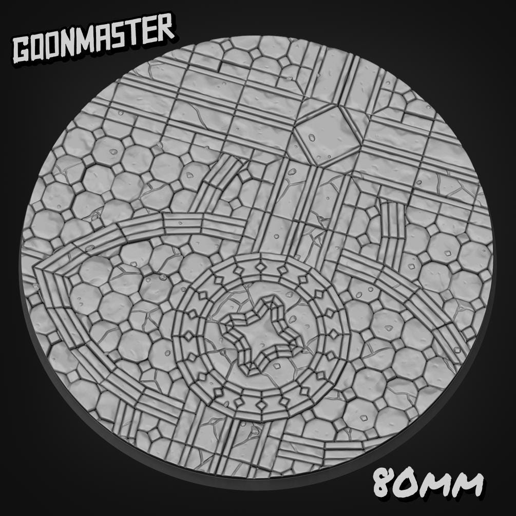 Gothic Tile Bases - Goonmaster | 28mm and 32mm | Wargaming | DnD | Tabletop Roleplaying