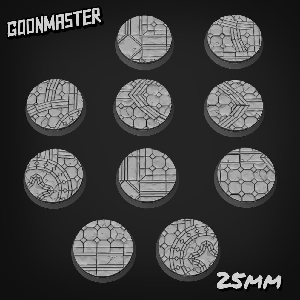 Gothic Tile Bases - Goonmaster | 28mm and 32mm | Wargaming | DnD | Tabletop Roleplaying