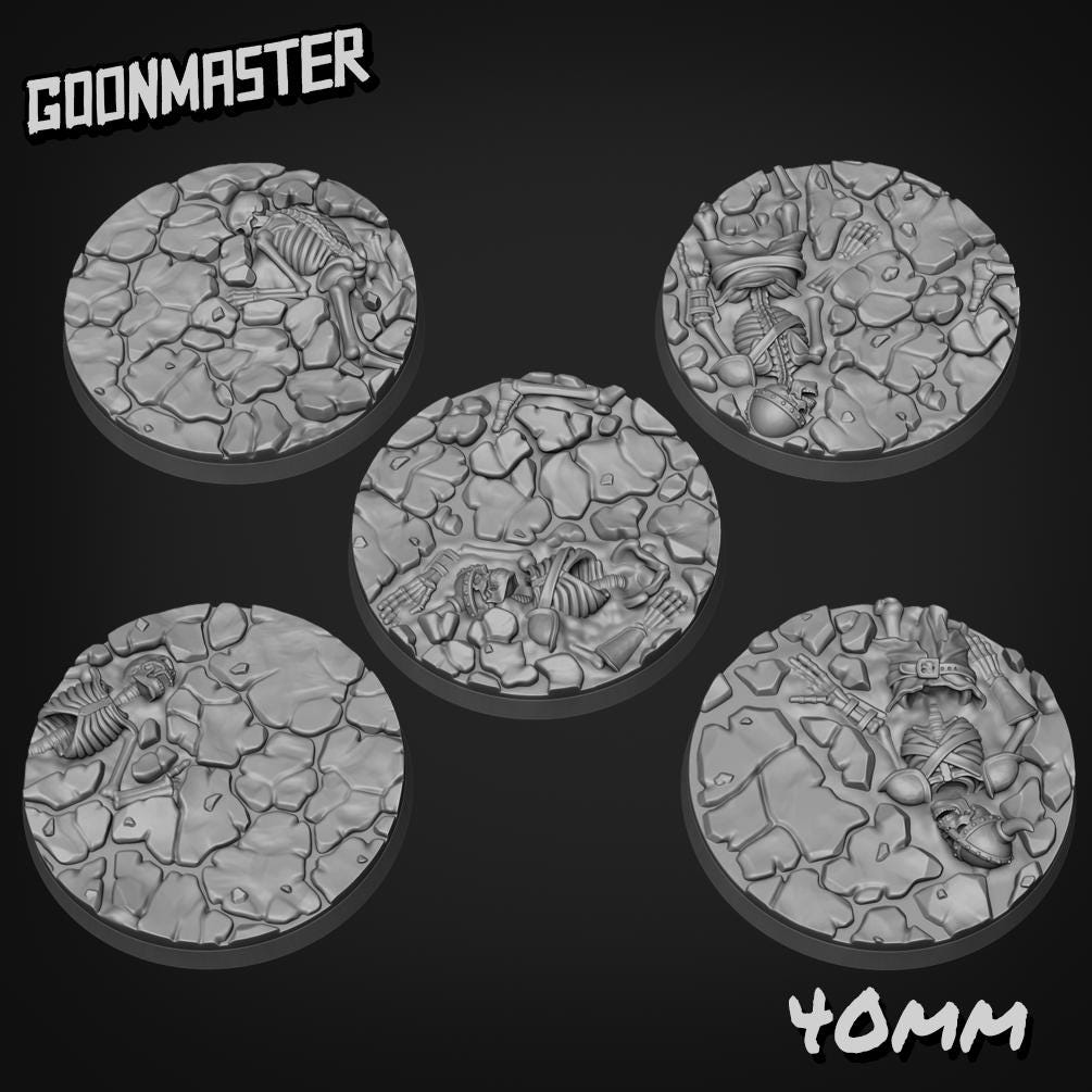 Dried Mud and Bone Bases - Goonmaster | 28mm and 32mm | Wargaming | DnD | Tabletop Roleplaying