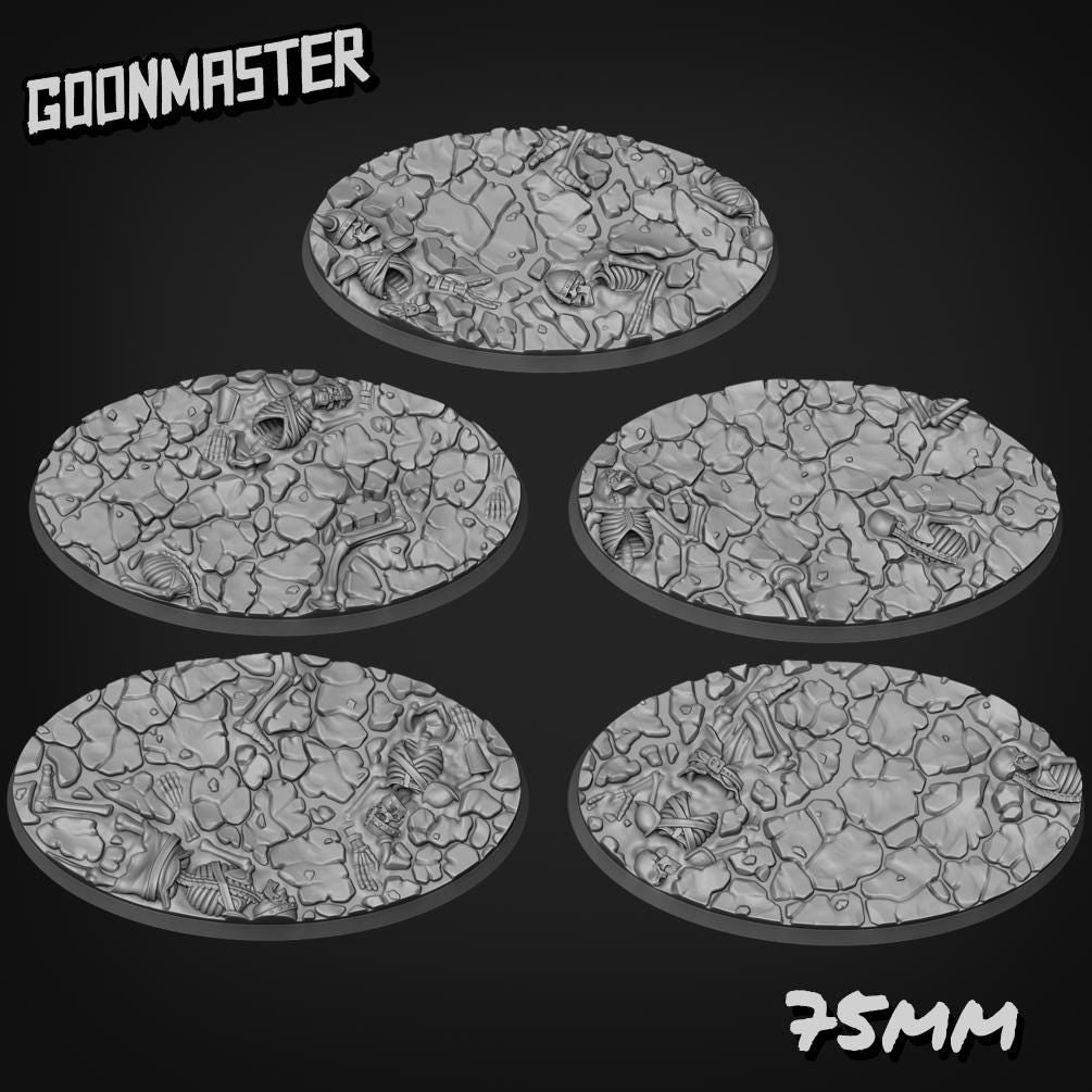 Dried Mud and Bone Bases - Goonmaster | 28mm and 32mm | Wargaming | DnD | Tabletop Roleplaying