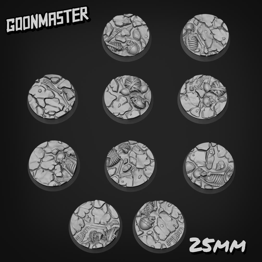 Dried Mud and Bone Bases - Goonmaster | 28mm and 32mm | Wargaming | DnD | Tabletop Roleplaying