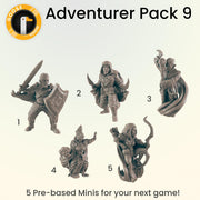 Adventurer Pack 9 - Ec3d | 28mm and 32mm | Wargaming | DnD | Tabletop Roleplaying