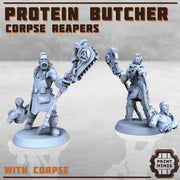 Protein Butcher - Print Minis | Sci Fi | 28mm Heroic | Mercenary | Gang Leader | Bandit | Raider