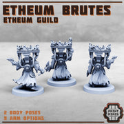 Etheum Brutes, Power Armor Cultists - Print Minis | Sci Fi | Imperial | 28mm Heroic