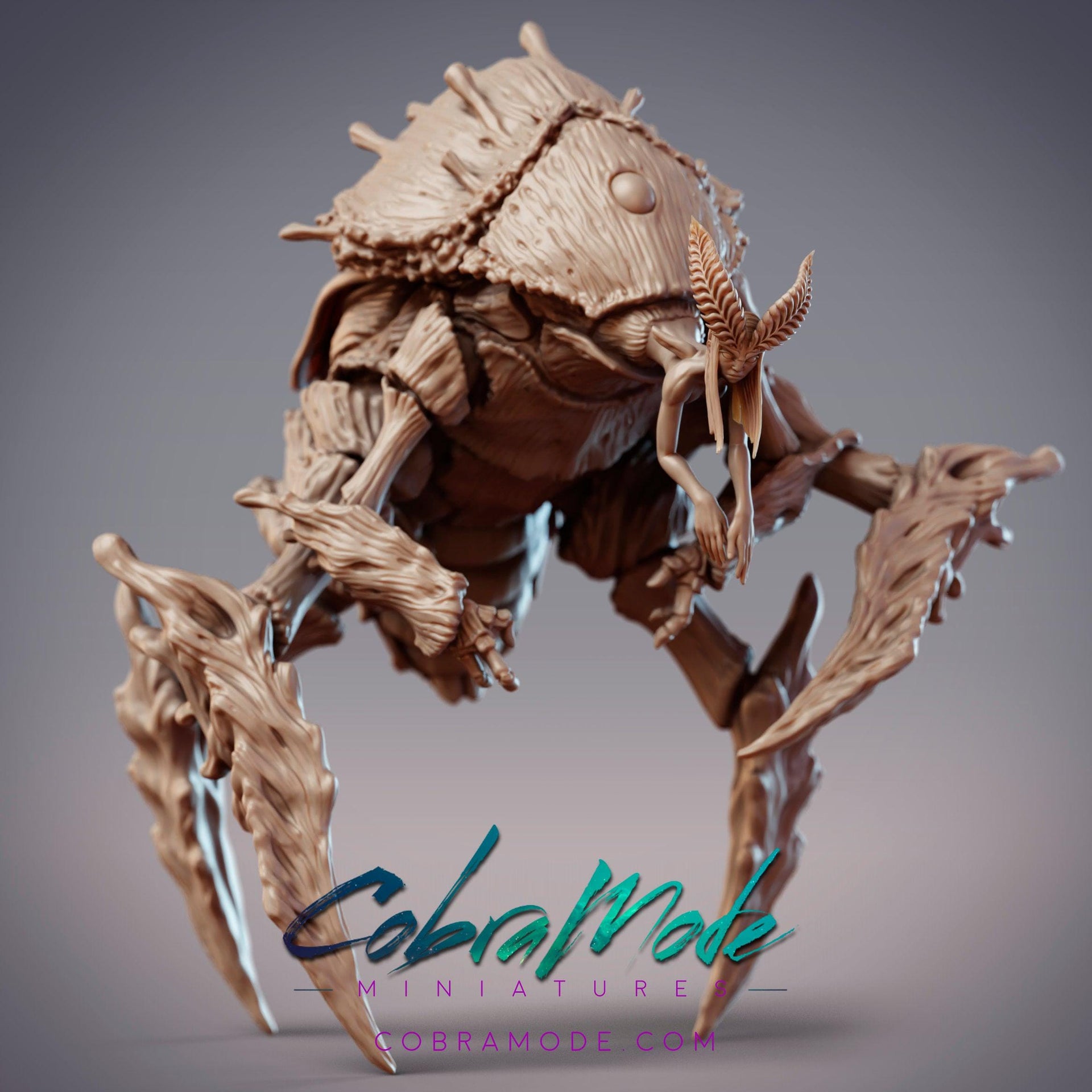 Fidelium Monstrosity Dysphania, Mothfolk Mutant- CobraMode | Miniature | Wargaming | Roleplaying Games | 32mm