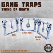 Gang Traps - Print Minis | Sci Fi | 28mm Heroic | Apocalypse | Flame | Spikes | Swinging | Arena