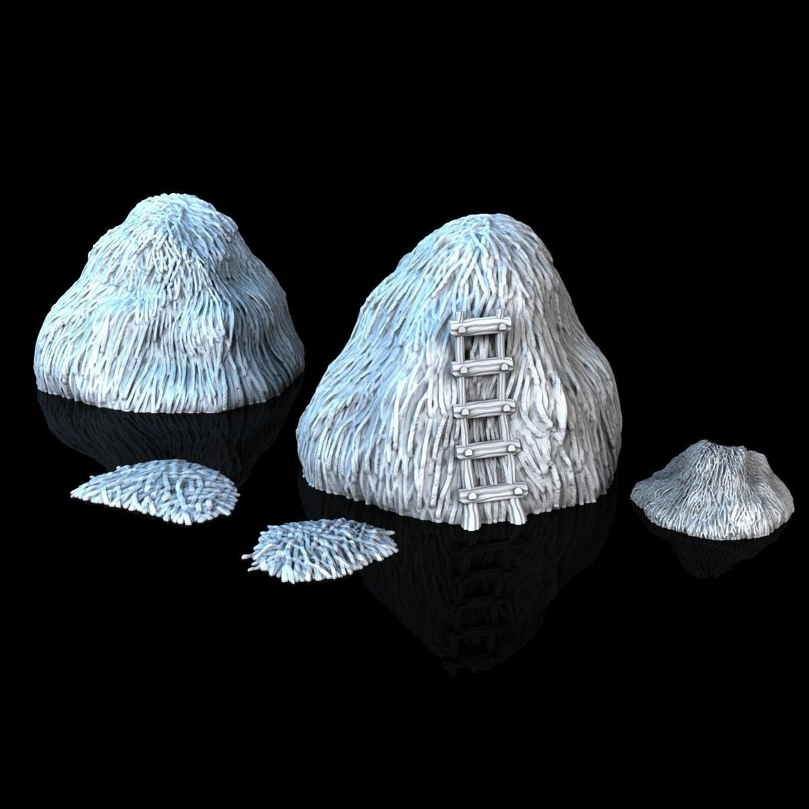 Haystacks Set - 3DP4U Medieval Town