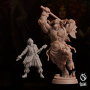 Tauriontaur Barbarian, Minotaur Warrior - Arcane Minis | 32mm | The Queens Deceit | Champion
