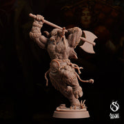 Tauriontaur Barbarian, Minotaur Warrior - Arcane Minis | 32mm | The Queens Deceit | Champion