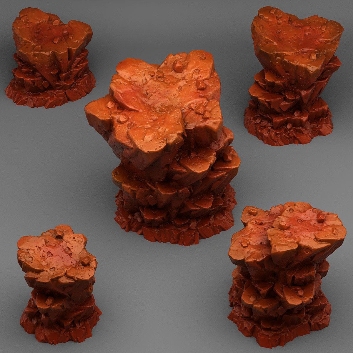 Wild Martian Rock - Fantastic Plants and Rocks | Print Your Monsters | DnD | Wargaming