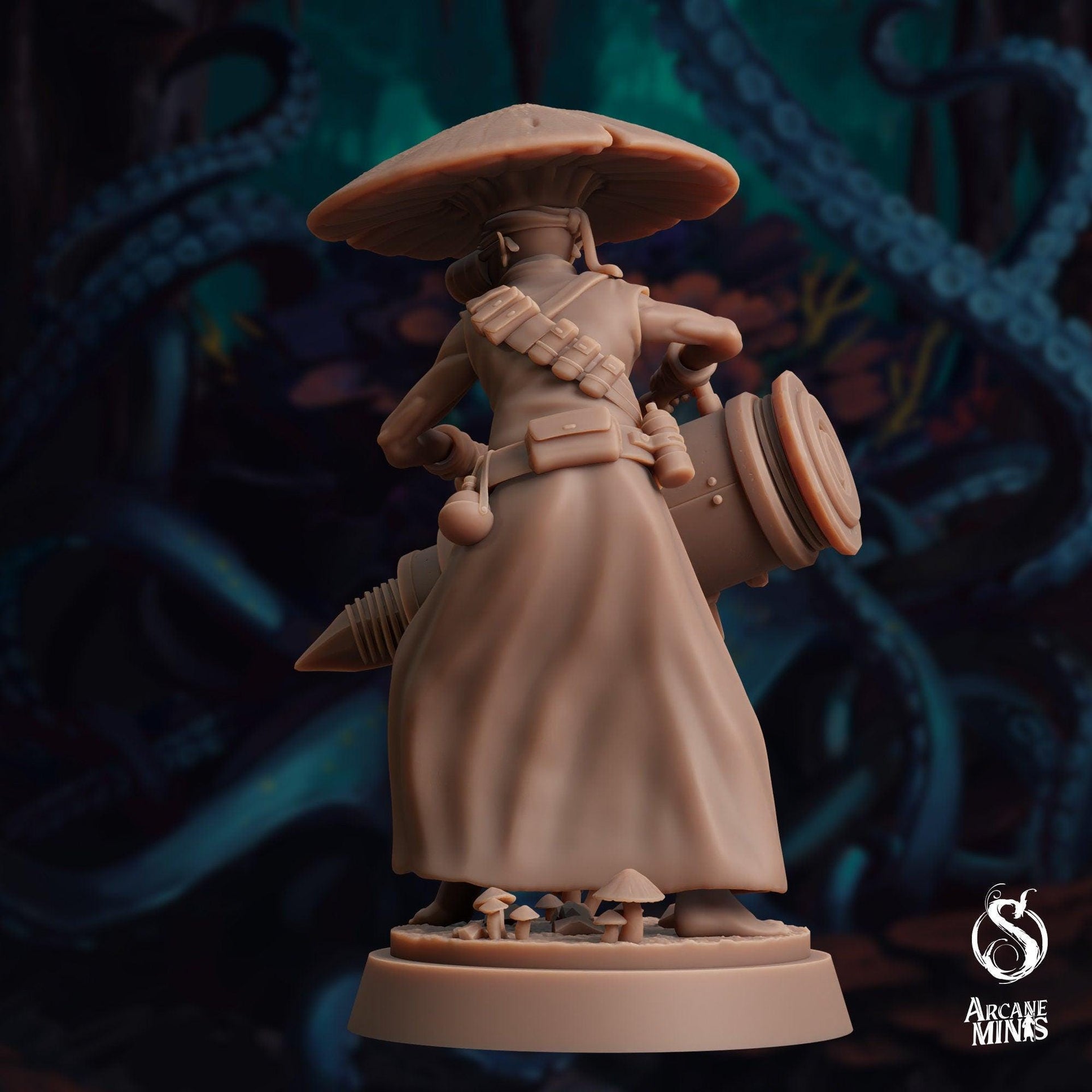 Fungarii Ranger, Mushroom Inventor - Arcane Minis | 32mm | The Awakening | Alien | | Fungus | Mold