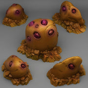 Gold Gemstones Scatter Terrain - Fantastic Plants and Rocks | Print Your Monsters | DnD | Wargaming