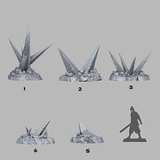 Deadly Shadow Rocks Scatter Terrain - Fantastic Plants and Rocks | Print Your Monsters | DnD | Wargaming