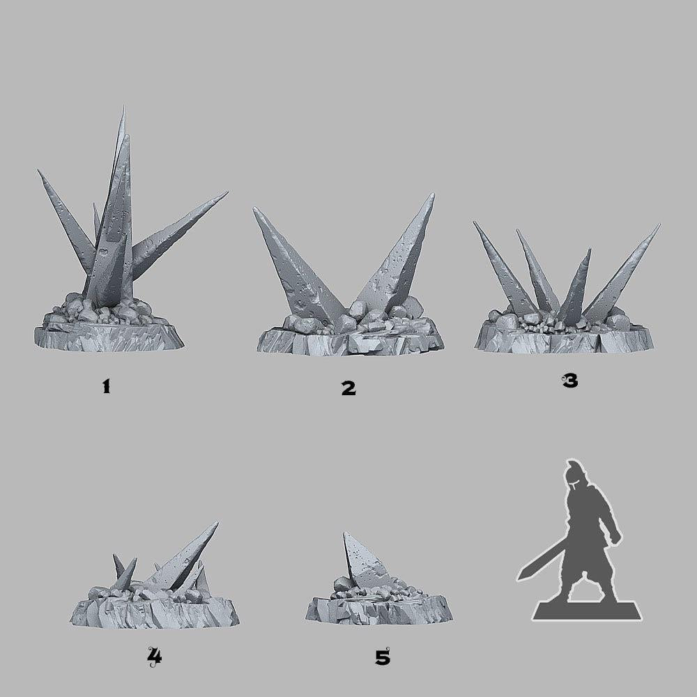 Deadly Shadow Rocks Scatter Terrain - Fantastic Plants and Rocks | Print Your Monsters | DnD | Wargaming