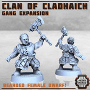 Space Dwarves, Clan of Cladhaich Gang Expansion - Print Minis | Sci Fi | Light Infantry | 28mm Heroic | Apocalypse | Miners | Imperial