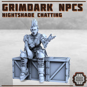 Grimdark NPCs - Print Minis | Sci Fi | 28mm Heroic | Bar | Arm Wrestling | Bench