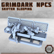 Grimdark NPCs - Print Minis | Sci Fi | 28mm Heroic | Bar | Arm Wrestling | Bench