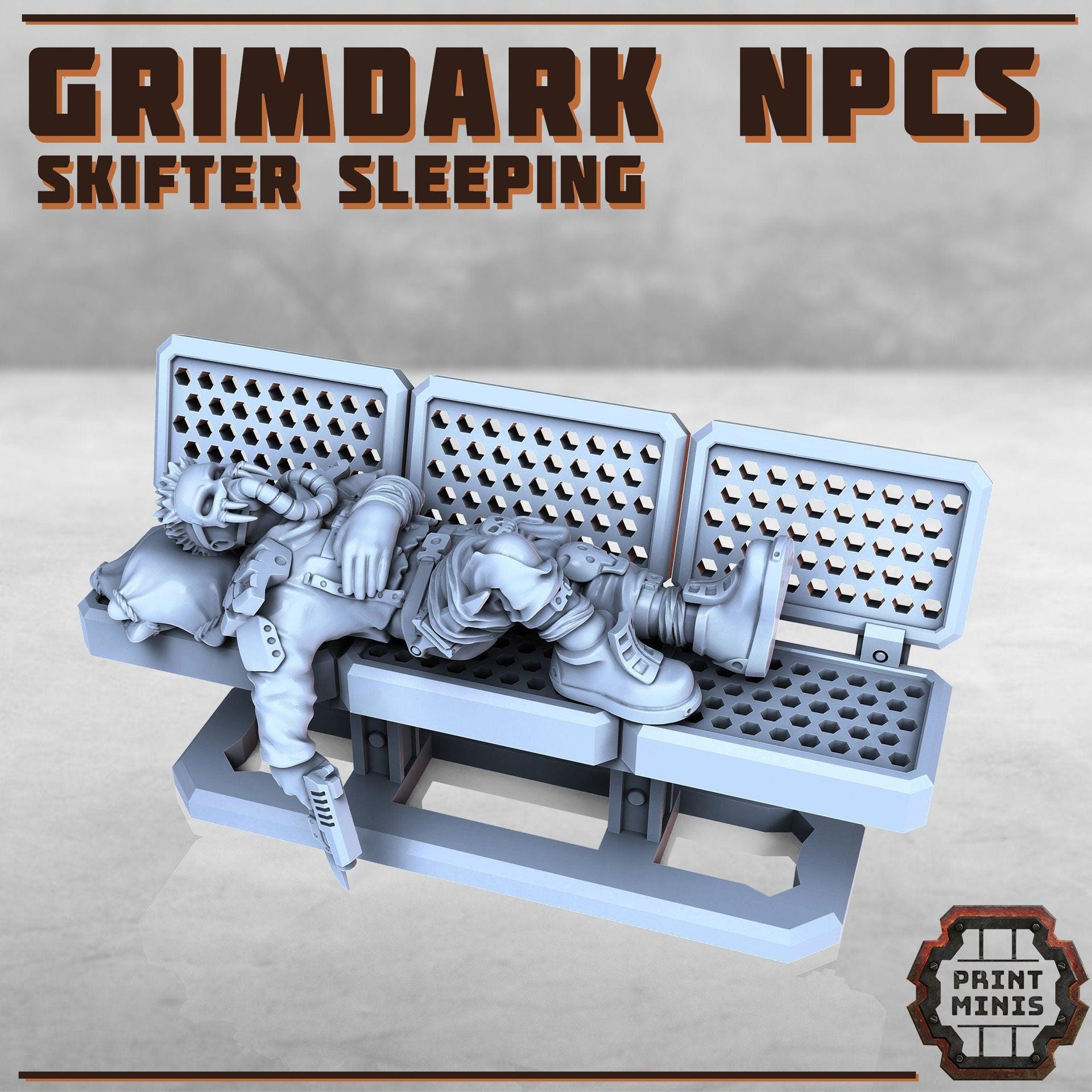 Grimdark NPCs - Print Minis | Sci Fi | 28mm Heroic | Bar | Arm Wrestling | Bench