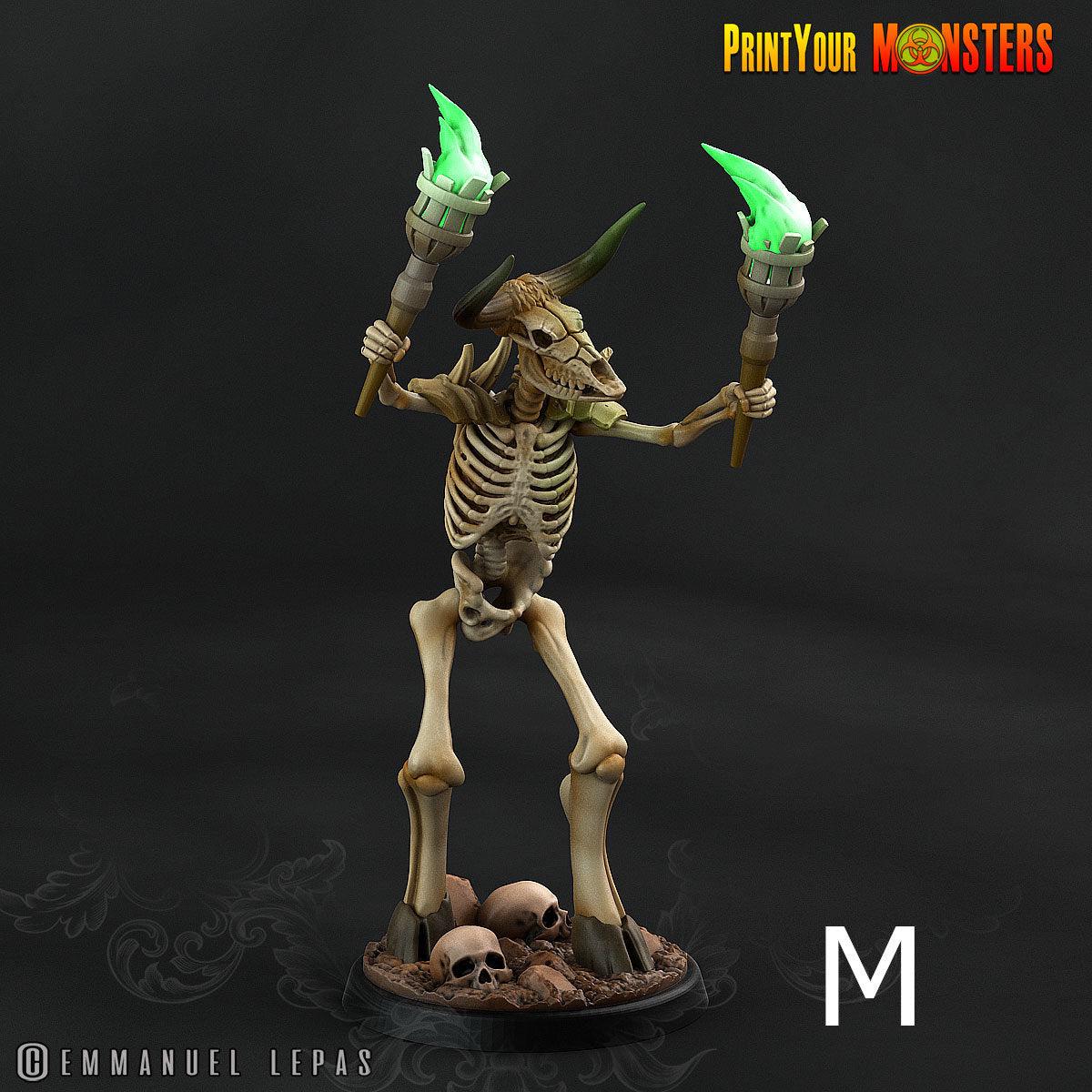 Minotaur Skeletons - Print Your Monsters | 32mm | Ancient Bones | Undead