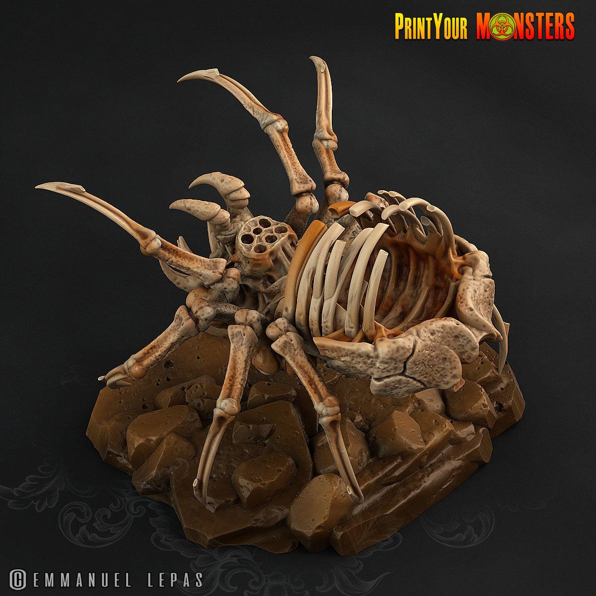Bone Spiders - Print Your Monsters | 32mm | Ancient Bones | Skeleton | Undead