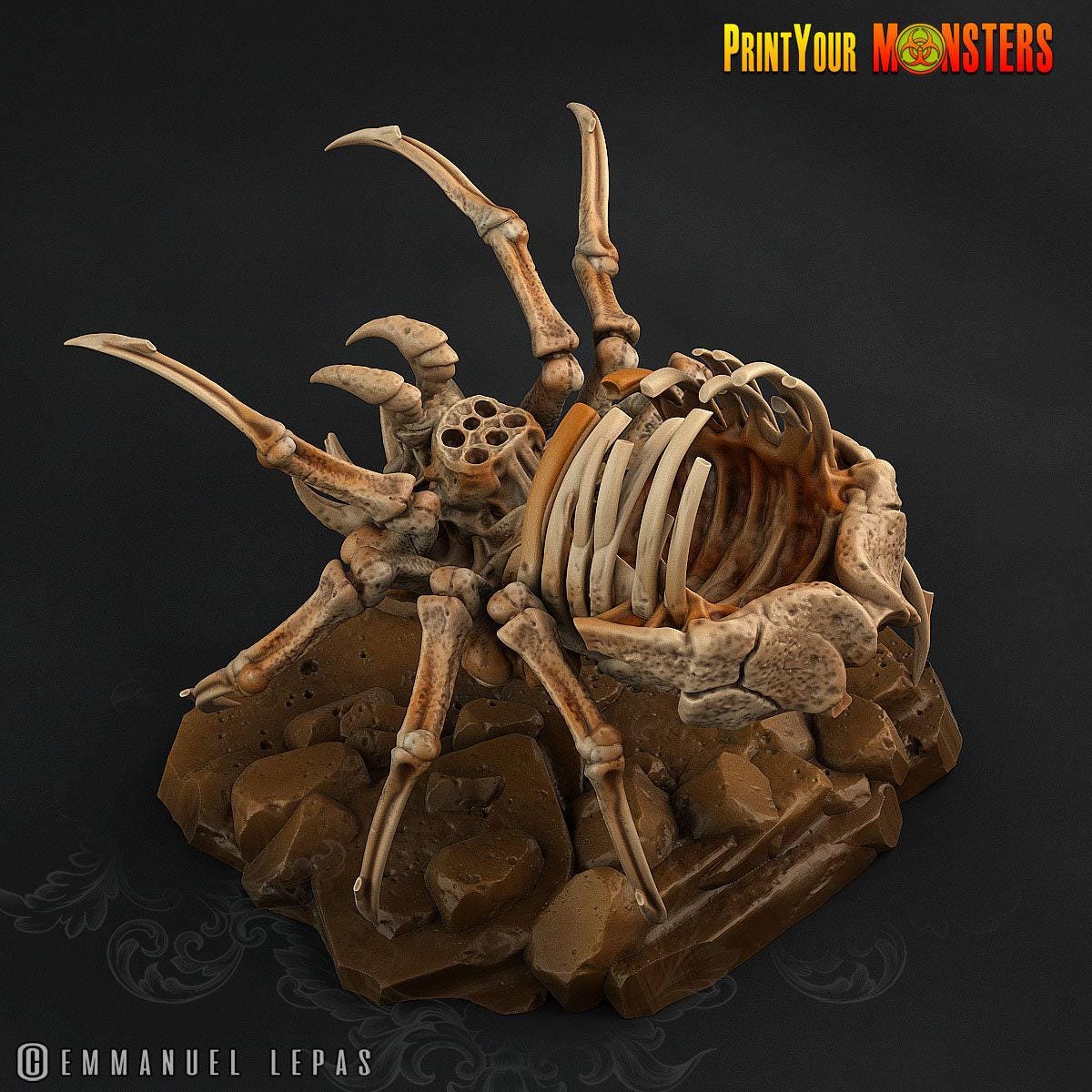 Bone Spiders - Print Your Monsters | 32mm | Ancient Bones | Skeleton | Undead
