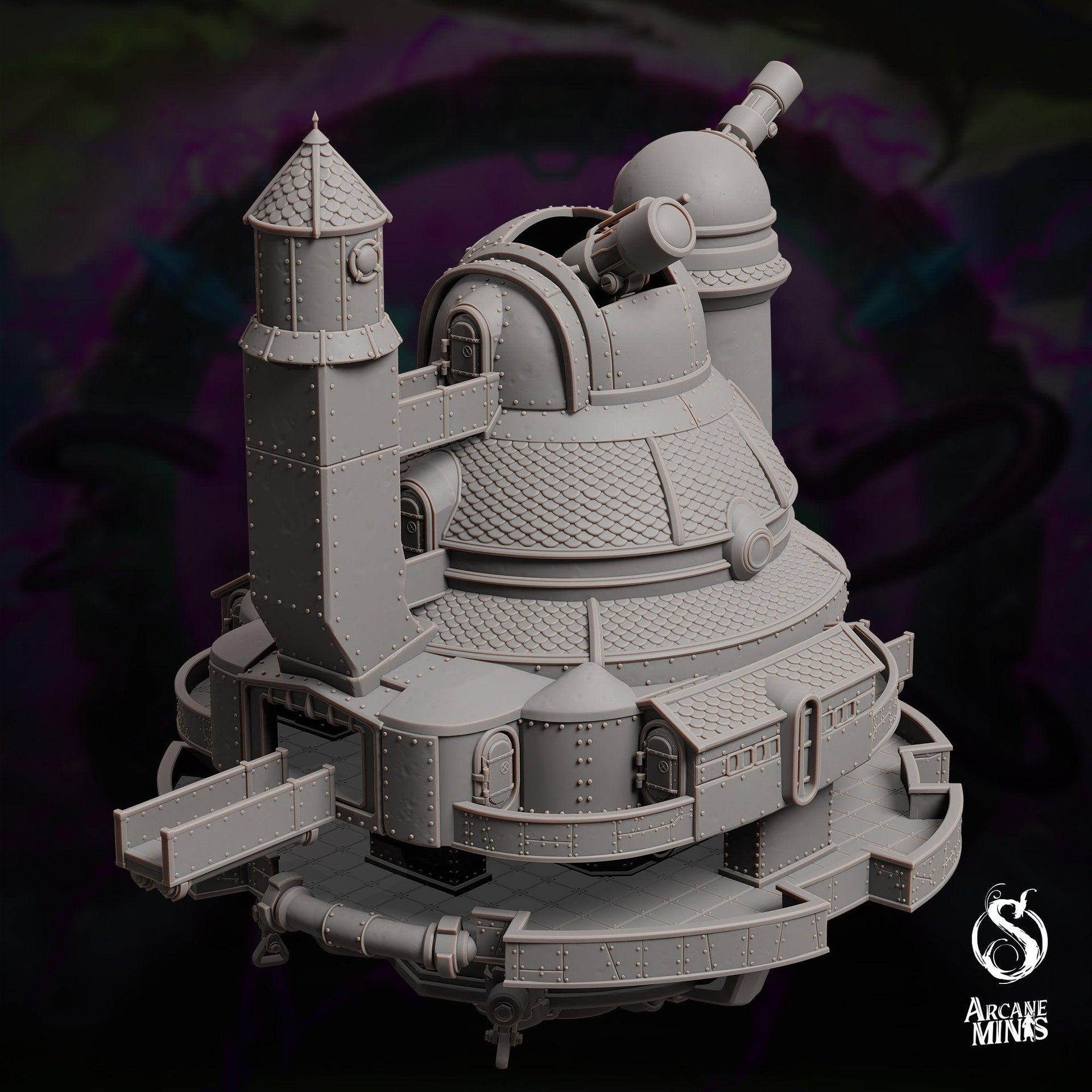Polaris Class Science Vessel - Arcane Minis | 32mm | Airship | Research Station | Playable Interior | Laboratory