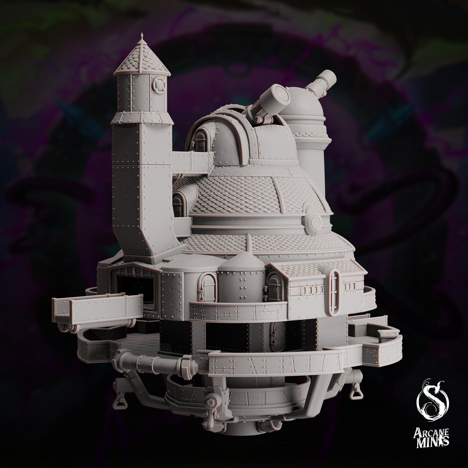 Polaris Class Science Vessel - Arcane Minis | 32mm | Airship | Research Station | Playable Interior | Laboratory