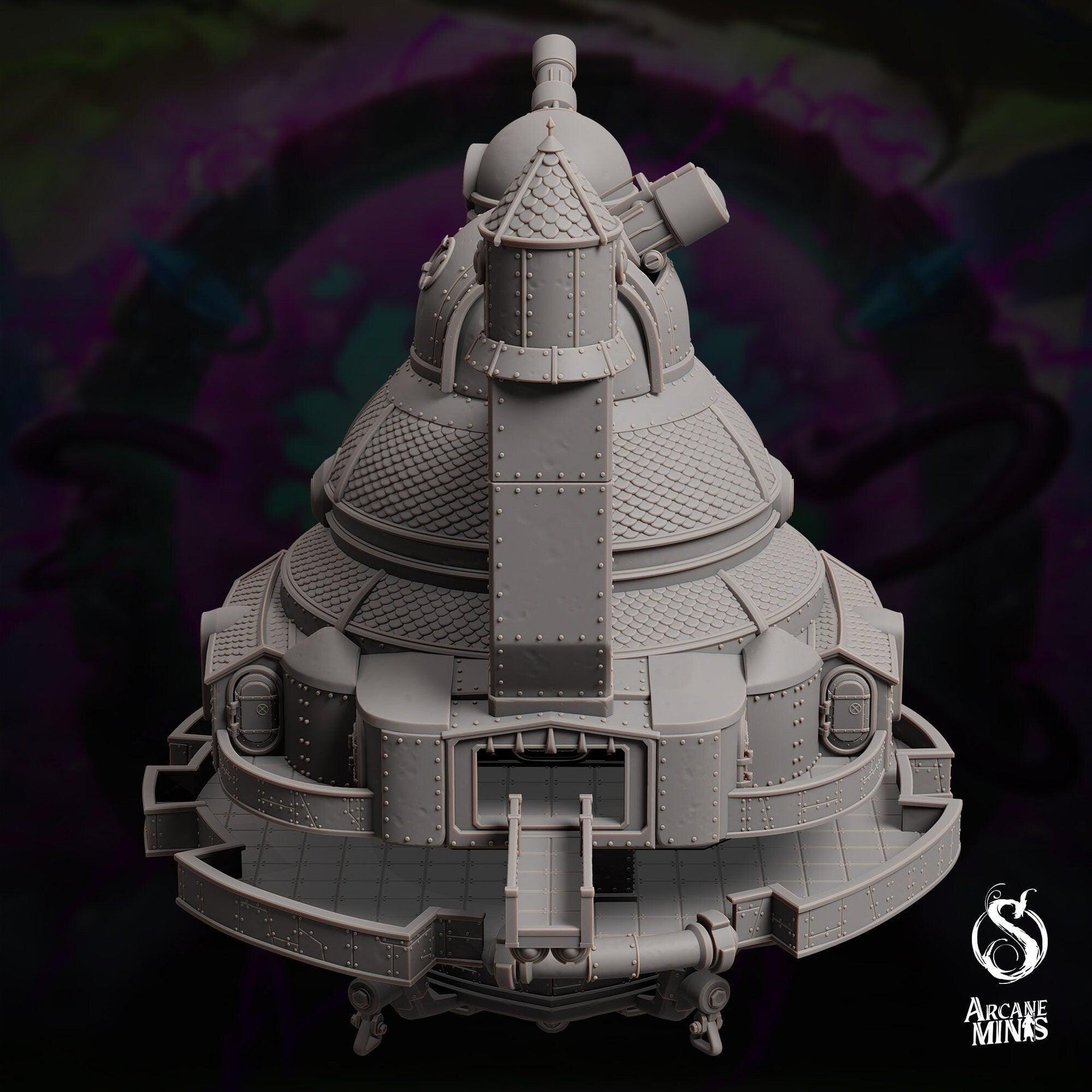 Polaris Class Science Vessel - Arcane Minis | 32mm | Airship | Research Station | Playable Interior | Laboratory