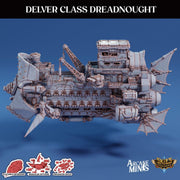 Delver Dreadnought - Arcane Minis | 32mm | Airship | Massive! | Playable Interior