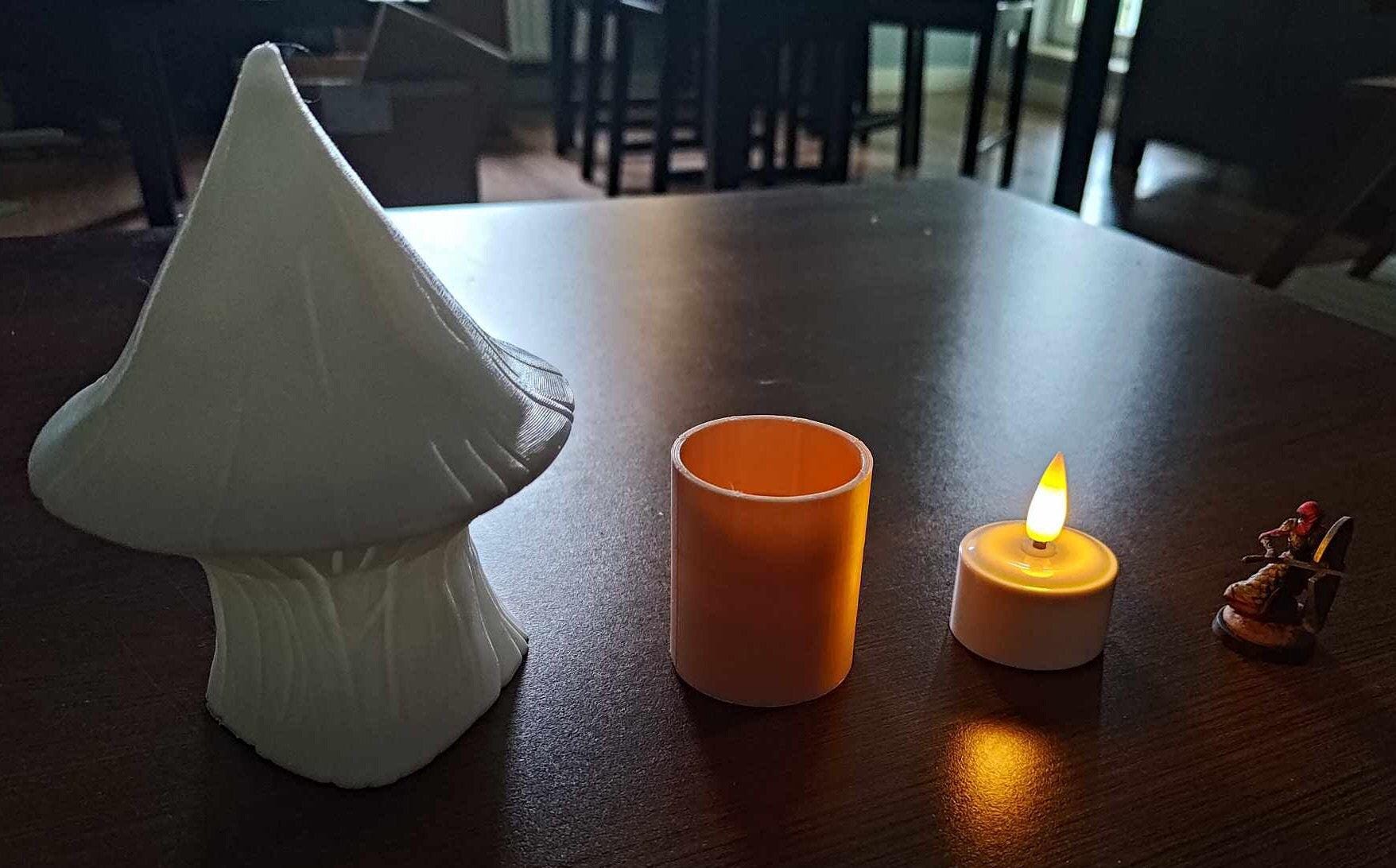 LED Mushroom Tealight Holder - Fungal Tunnels by 3DHexes | Big Fungus Terrain for Roleplaying and Gaming | Shroom