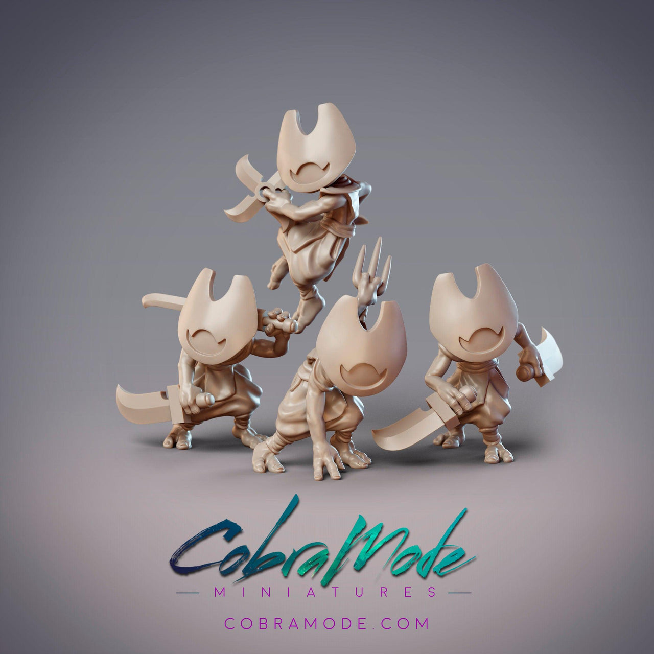 Nemesis 14 15 16 and 17, Demon Ninja Squad - CobraMode | Miniature | Wargaming | Roleplaying Games | 32mm | 54mm