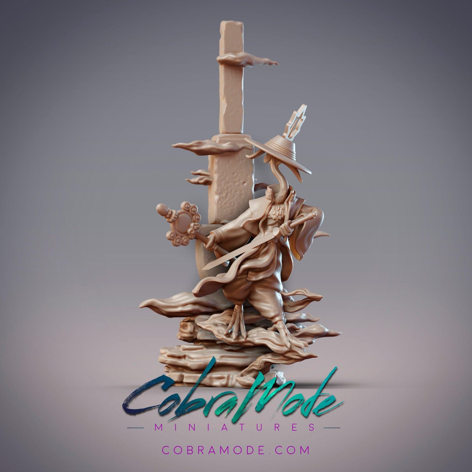 Feixian Warrior LiuYi, Crane Swordsman - CobraMode | MiniatureWargaming | Roleplaying Games | 32mm | 54mm