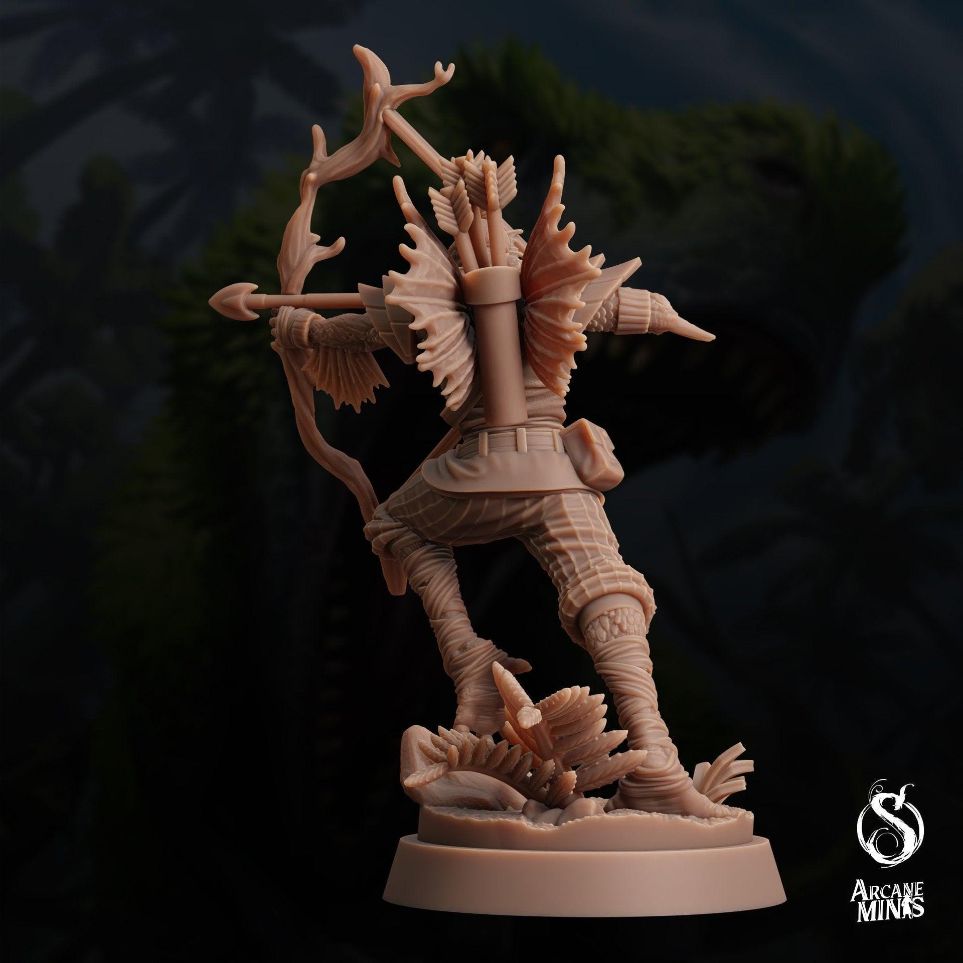 Sahuagin Ranger - Arcane Minis | 32mm | Dino Domination | Scout | Rogue | Bandit