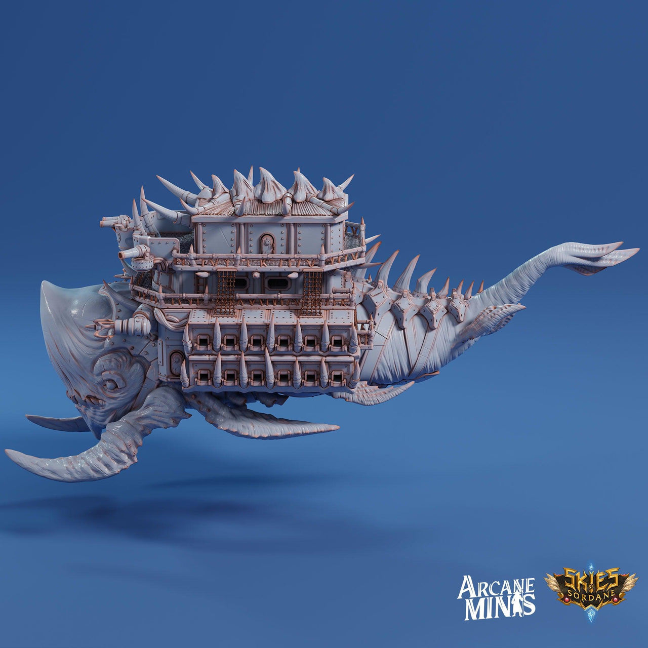 Korranir Class Dreadnought - Arcane Minis | 32mm | 131 CM (4ft) Long! | Airship | Beast | Huge