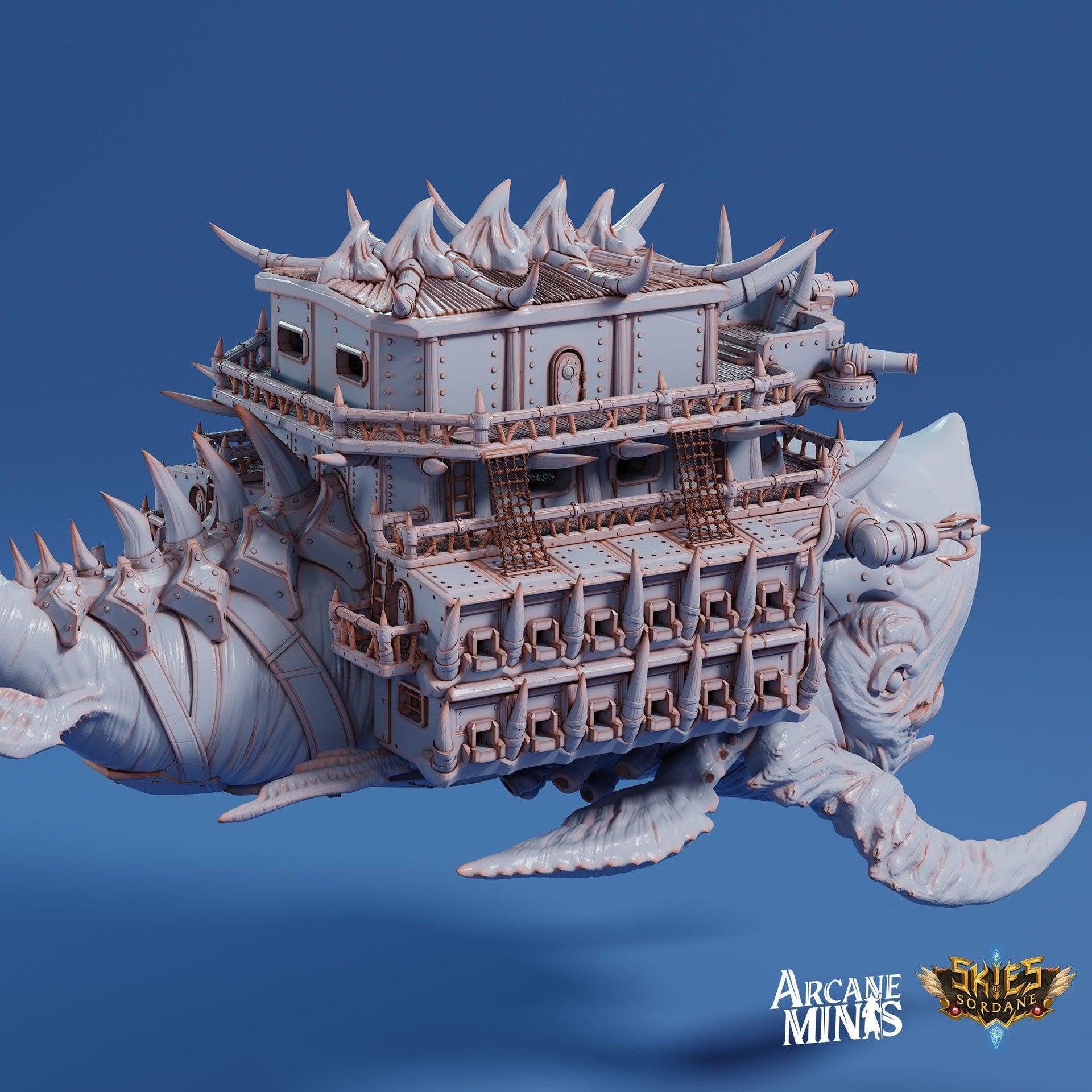 Korranir Class Dreadnought - Arcane Minis | 32mm | 131 CM (4ft) Long! | Airship | Beast | Huge