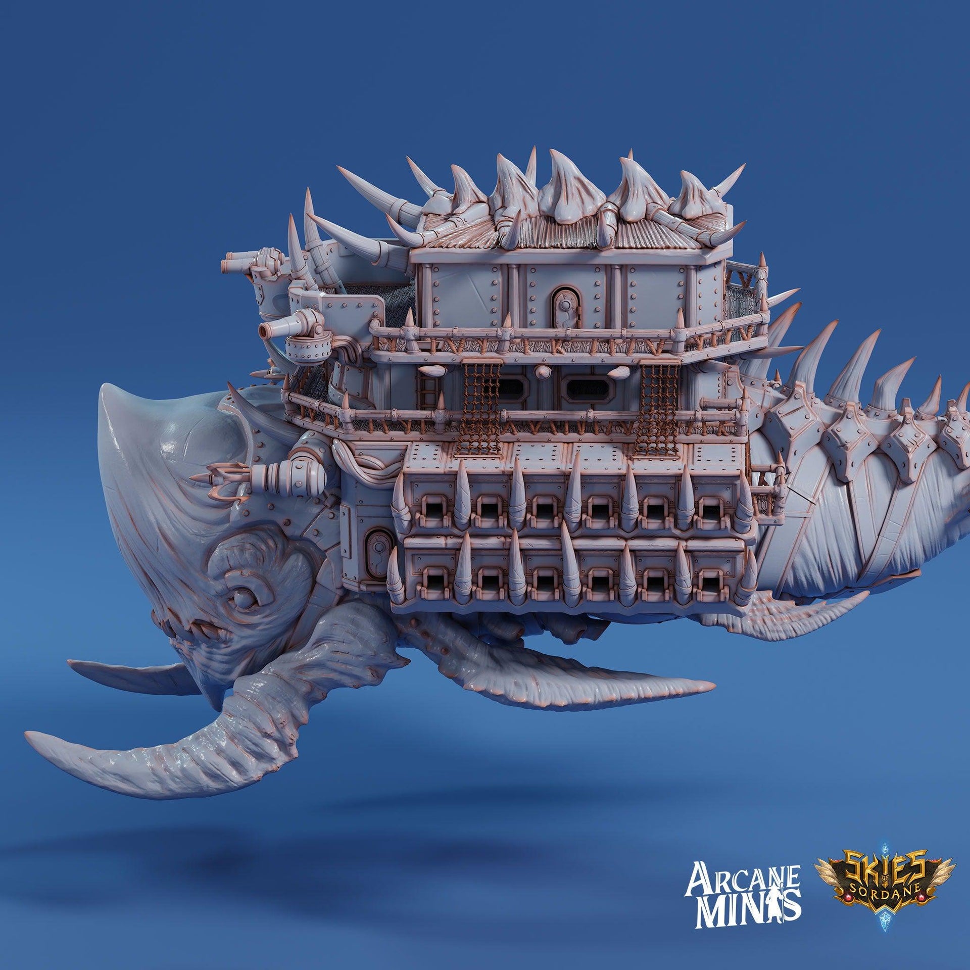 Korranir Class Dreadnought - Arcane Minis | 32mm | 131 CM (4ft) Long! | Airship | Beast | Huge