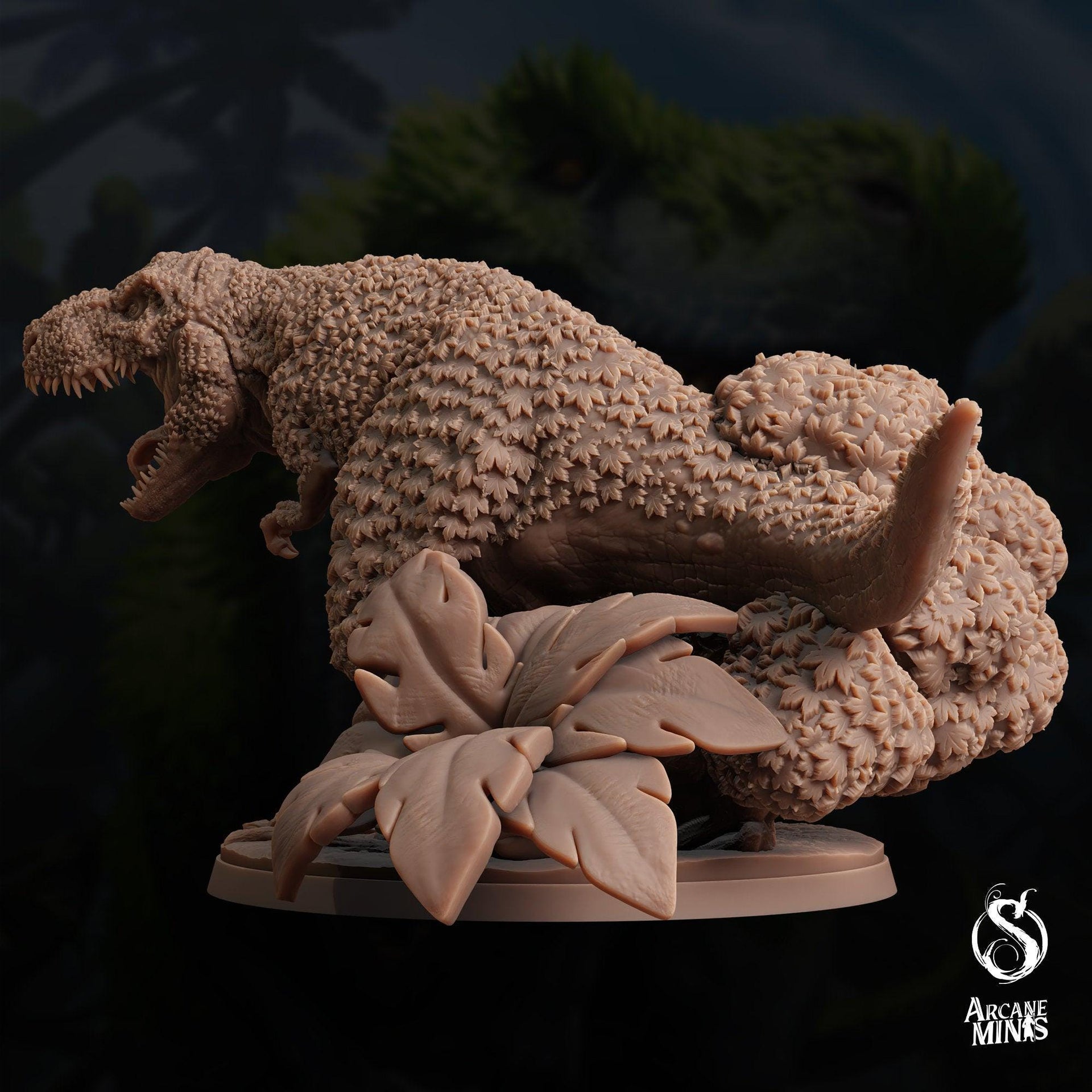 Phylochos Tyrannosaurus, Tree Rex - Arcane Minis | 32mm | Dino Domination | Elemental | Dinosaur